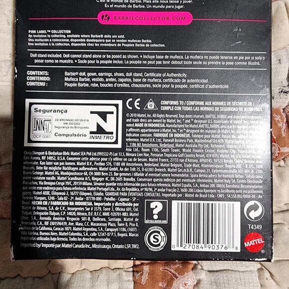 Barbie 2010 Avon Rose Splendor Pink Label Robert Best Design NEW IN BOX - Picture 5 of 5